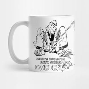 Old Man Fishing to Sweden Mug